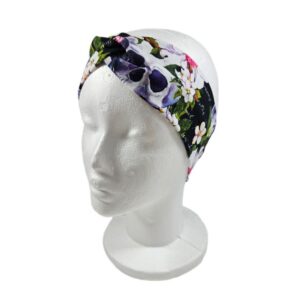 Stirnband Totenkopf/Blumen