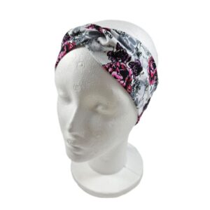 Stirnband Totenkopf/Rosen
