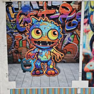 Taschenpaneel Graffiti Monster